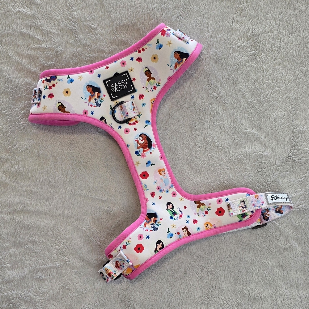 Sassy Woof Disney Princess Dog Harness, Pink, Large